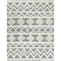 SAFAVIEH Kenya Constance Southwestern Wool Area Rug, Ivory/Black, 8' x 10'