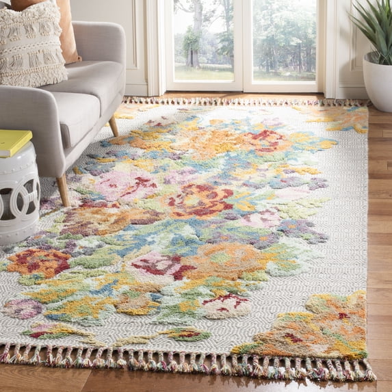 Safavieh Kenya Cybill Floral Area Rug, Orange/Light Gray, 8' x 10'