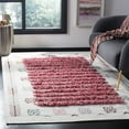 thumbnail image 1 of SAFAVIEH Kenya Emmerson Striped Area Rug, Ivory/Pink, 6' x 9', 1 of 7
