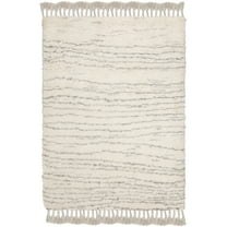 SAFAVIEH Kenya Eustacia Abstract Area Rug, Ivory/Grey, 6' x 9'