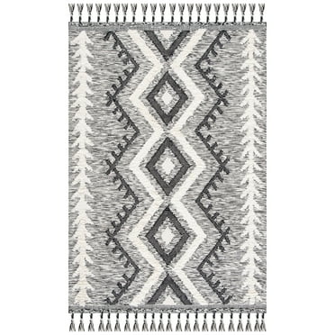 SAFAVIEH Kenya Ewart Southwestern Area Rug, Ivory/Black, 8' x 10'