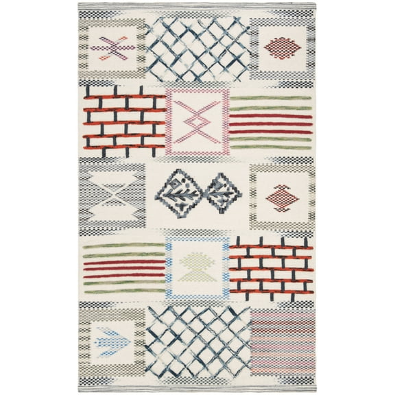 SAFAVIEH Kenya Gabriel Abstract Area Rug, Ivory/Multi, 6' x 9'