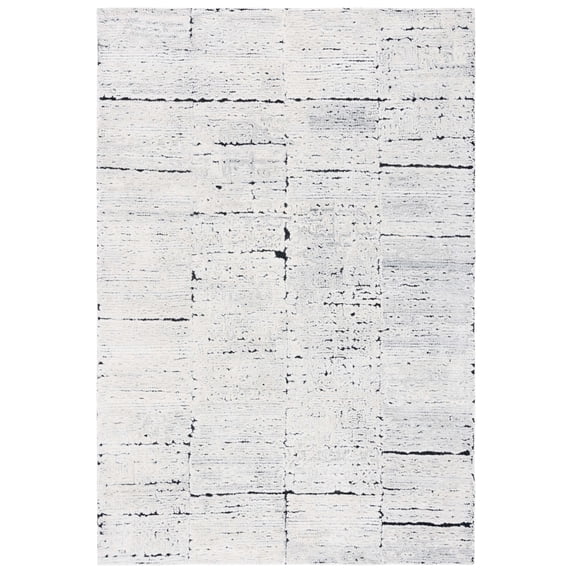 SAFAVIEH Kenya Handan Abstract Area Rug, Ivory/Black, 5' x 8'