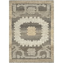 SAFAVIEH Kenya Ivonette Braided Geometric Runner Rug, Ivory/Brown, 2'3" x 8'