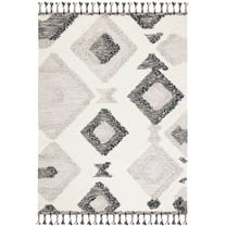 SAFAVIEH Kenya Jacqueline Geometric Wool Area Rug, Grey/Black, 8' x 10'