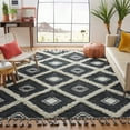thumbnail image 1 of SAFAVIEH Kenya Jeana Geometric Diamonds Area Rug, Black/Ivory, 9' x 12', 1 of 9