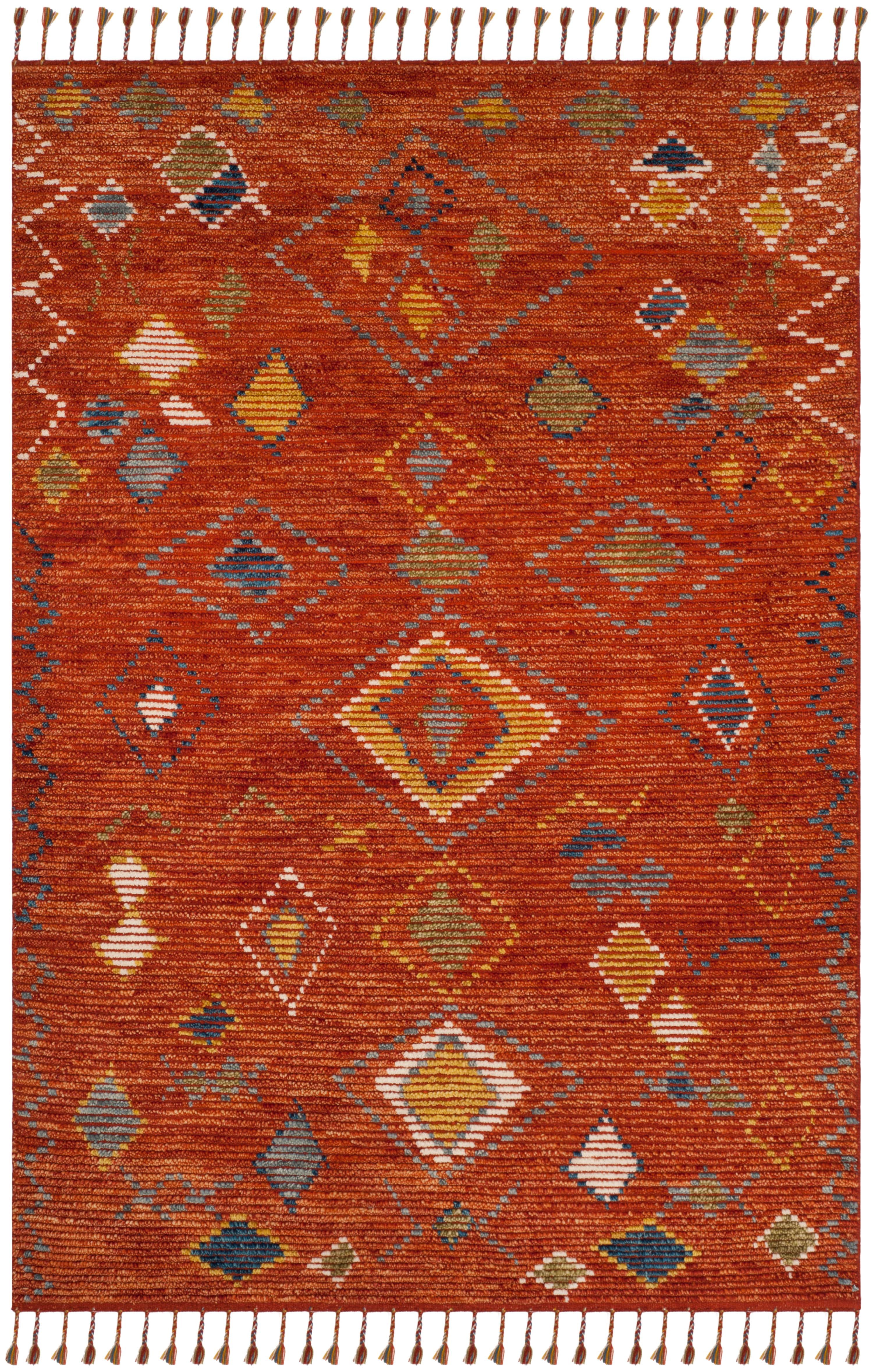 Artisan Red Wool 6' x 9' Hand-Knotted Tribal Area Rug