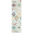 thumbnail image 1 of SAFAVIEH Kenya June Diamond Wool Runner Rug, Gray/Ivory, 2'3" x 8', 1 of 7