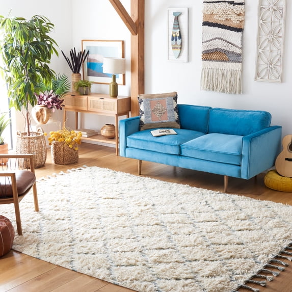 Safavieh Kenya Natalie Geometric Area Rug, Blue/Ivory, 8' x 10'