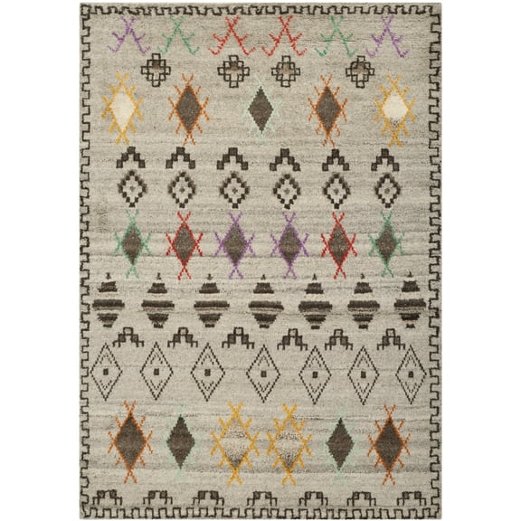 SAFAVIEH Kenya Mackenzie Abstract Area Rug, Natural/Multi, 5' x 8'