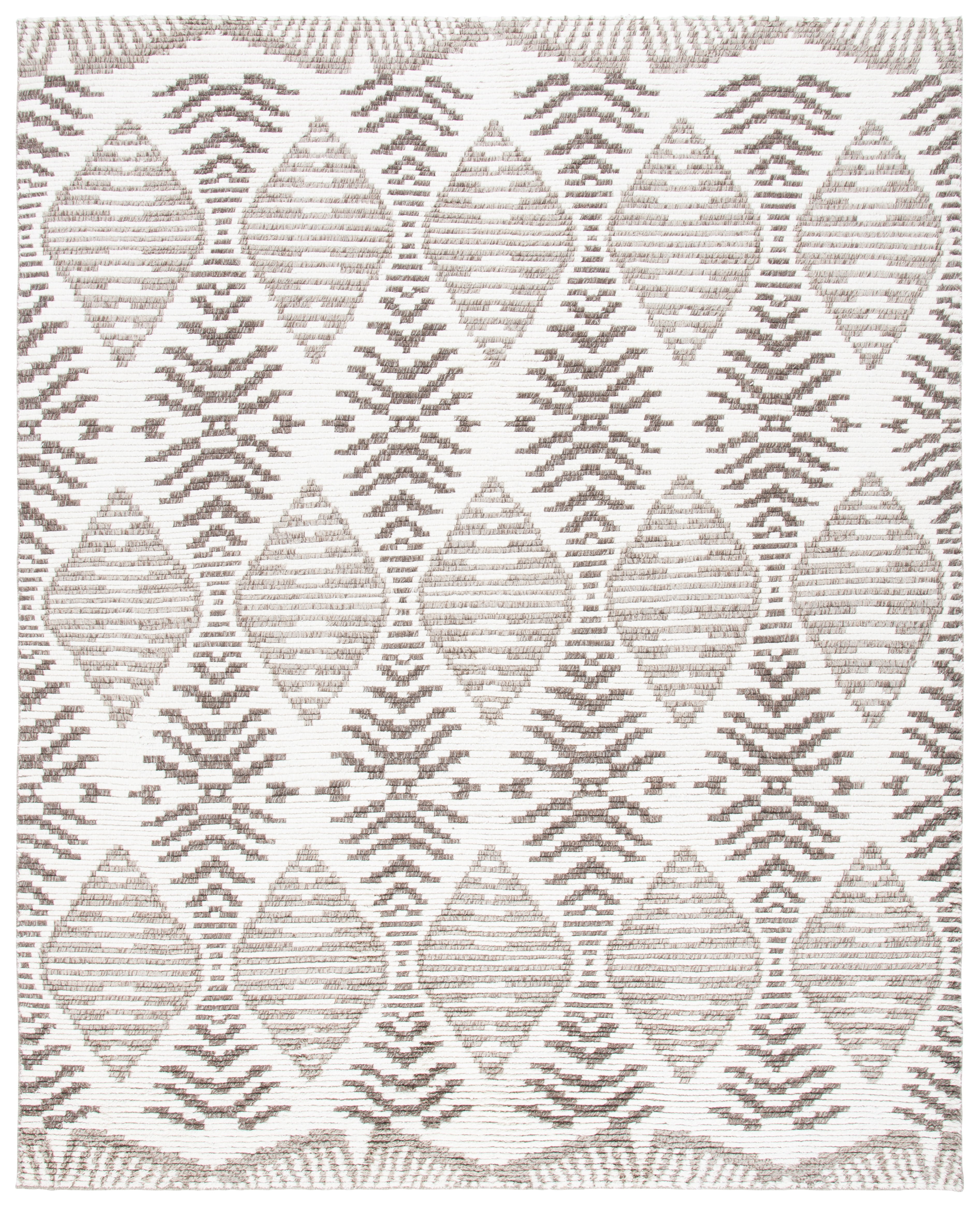 Hand-Knotted Artisan Gray Wool 8' x 10' Area Rug