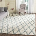 thumbnail image 1 of SAFAVIEH Kenya London Geometric Plush Area Rug, Ivory/Blue, 9' x 12', 1 of 6