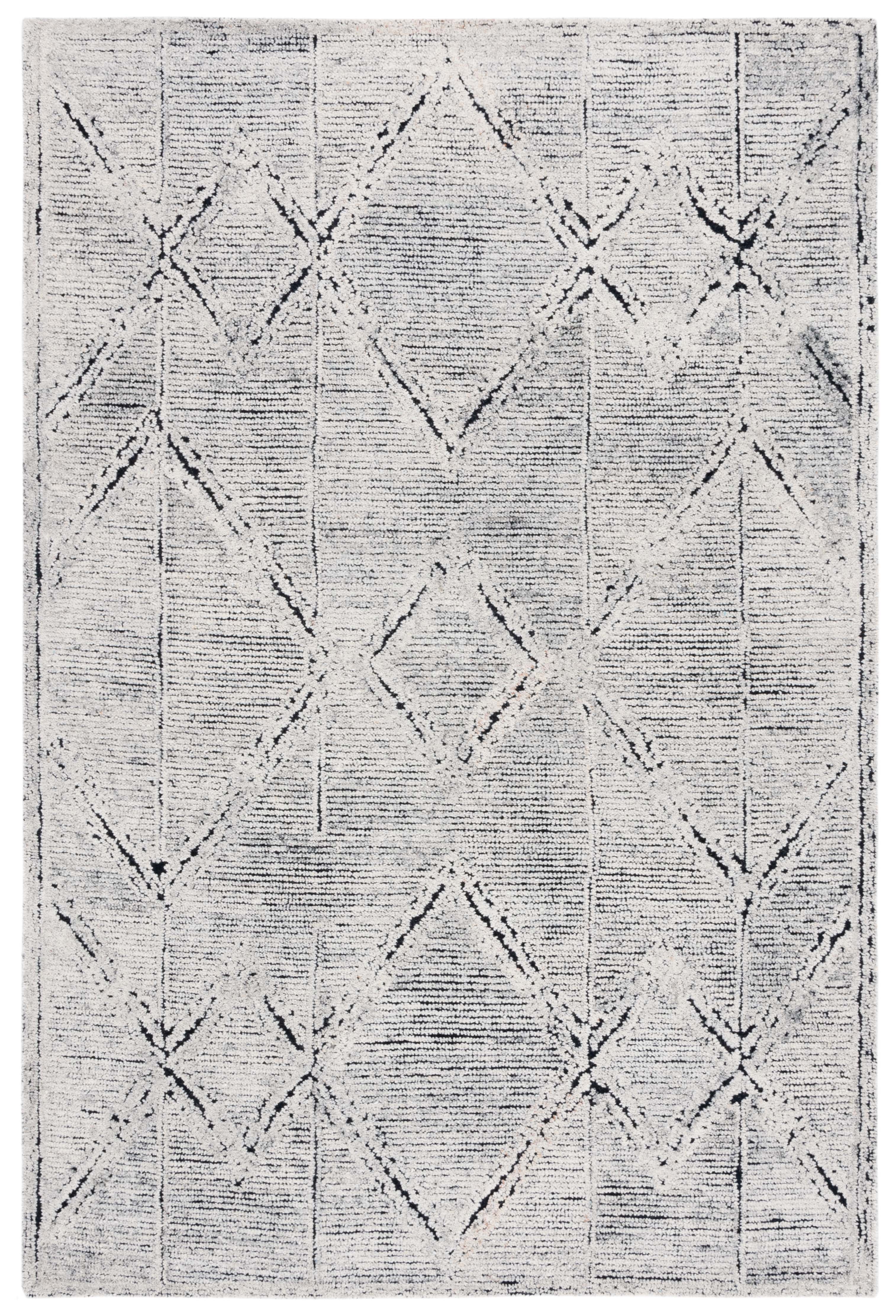 SAFAVIEH Kenya Lorelle Geometric Area Rug, Ivory/Black, 8' x 10'