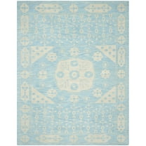 SAFAVIEH Kenya Magdalena Abstract Geometric Wool Area Rug, Blue, 5' x 8'