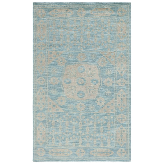 SAFAVIEH Kenya Magdalena Geometric Area Rug, Blue, 6' x 9'