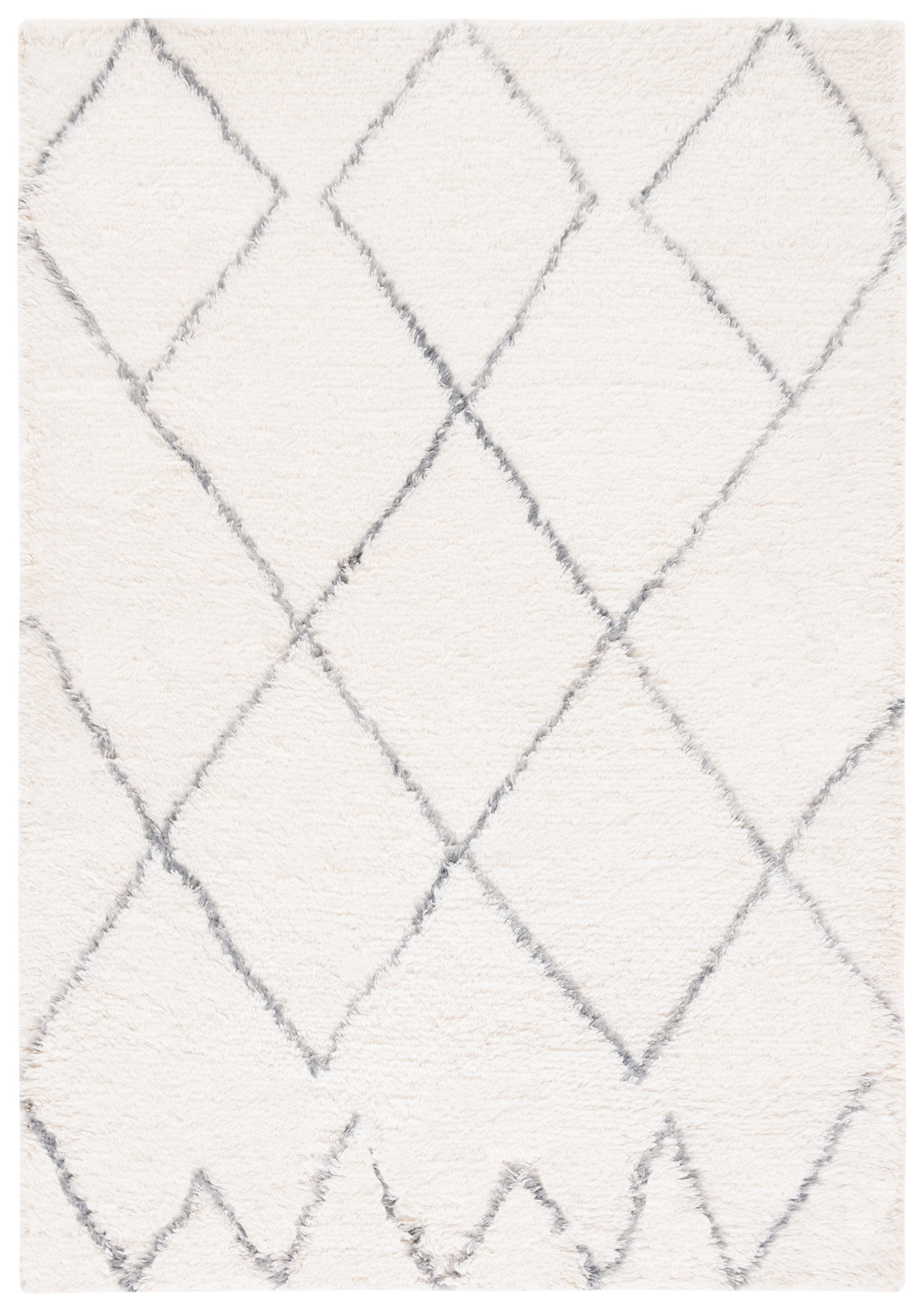 Kenya Ivory Tribal 4' x 6' Hand-Knotted Wool Area Rug