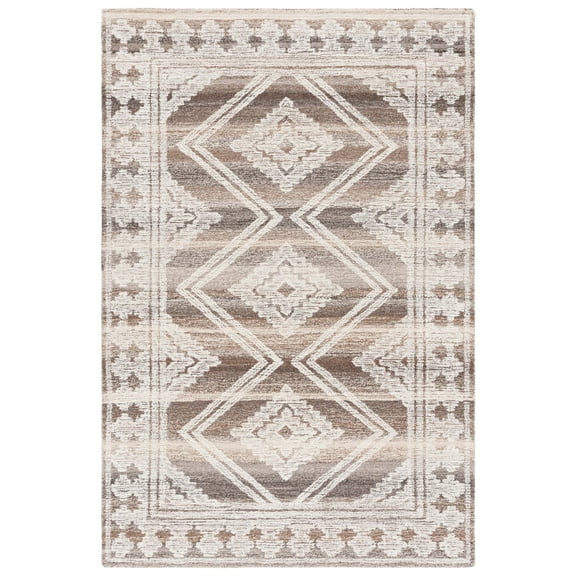 SAFAVIEH Kenya Rebeca Southwestern Area Rug, Brown/Ivory, 8' x 10'