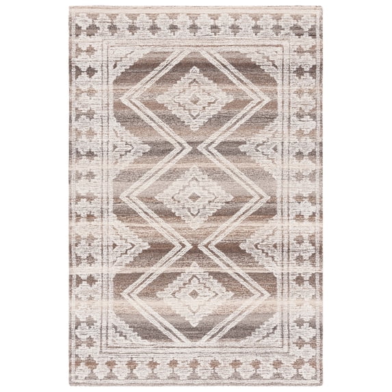 SAFAVIEH Kenya Rebeca Southwestern Area Rug, Brown/Ivory, 8' x 10'