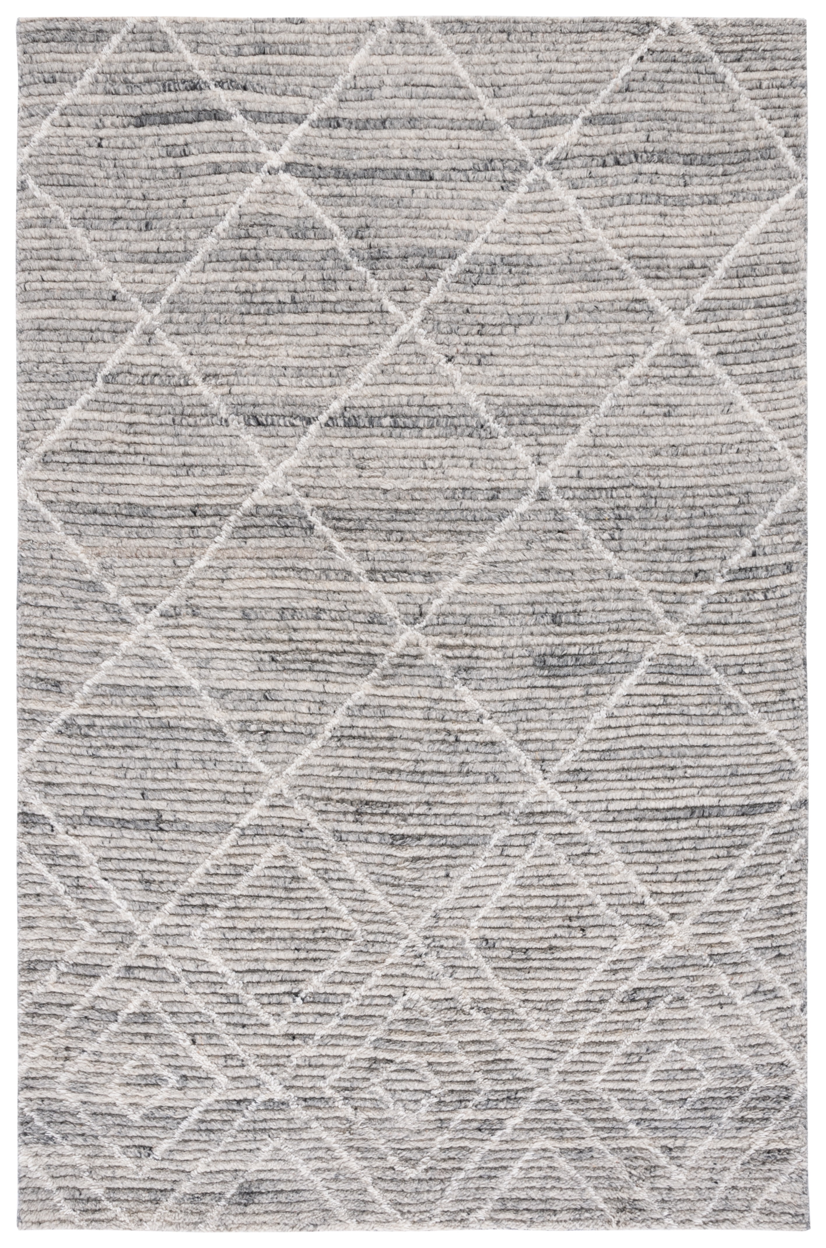 SAFAVIEH Kenya Rubye Diamond Area Rug, Gray/Ivory, 5' x 8'