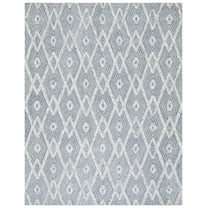 SAFAVIEH Kenya Shanika Diamond Area Rug, Blue/Ivory, 8' x 10'