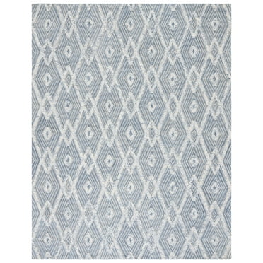SAFAVIEH Kenya Shanika Diamond Area Rug, Blue/Ivory, 8' x 10'