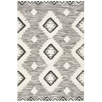 SAFAVIEH Kenya Stojan Southwestern Area Rug, Black/Ivory, 5' x 8'