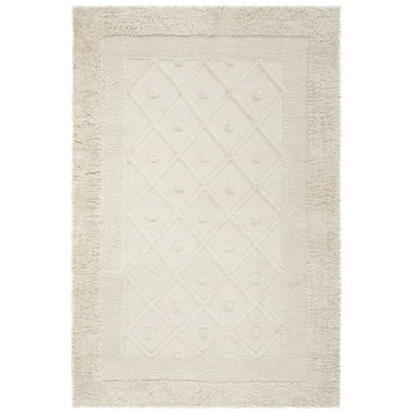 SAFAVIEH Kenya Ulysses Solid Area Rug, Ivory, 2' x 3'