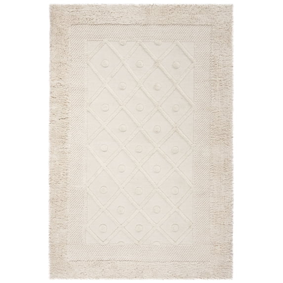 SAFAVIEH Kenya Ulysses Solid Area Rug, Ivory, 2' x 3'