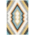 thumbnail image 1 of SAFAVIEH Kenya Vana Diamond Area Rug, Black/Ivory, 6' x 9', 1 of 9