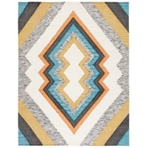 SAFAVIEH Kenya Vana Diamond Area Rug, Black/Ivory, 8' x 10'