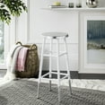 thumbnail image 1 of SAFAVIEH Kenzie Iron Silver Dipped 30" Barstool, White, 1 of 7