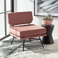 thumbnail image 1 of Safavieh Kermit Modern Fabric and Plywood Dining Side Chairs, Dusty Rose/Black, 1 of 6