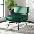 thumbnail image 1 of Safavieh Kermit Modern Fabric and Plywood Dining Side Chairs, Malachite Green/Black, 1 of 5