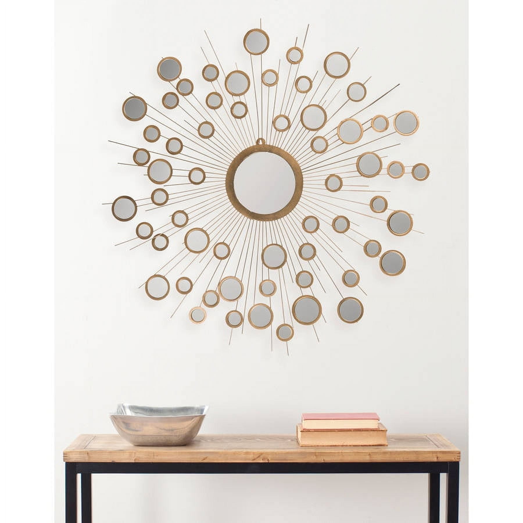 SAFAVIEH Kiania Round Sunburst Mirror, Gold