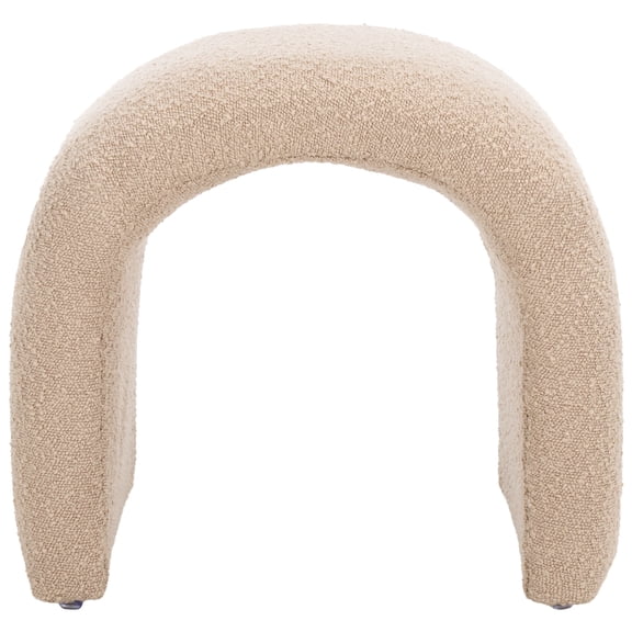 SAFAVIEH Kibo Modern Boucle Ottoman, Tan
