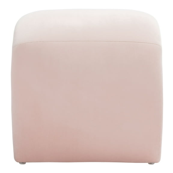 SAFAVIEH Kibo Modern Style n Shape Ottoman, Light Pink ( 20.1 in. W x 18.3 in. D x 18.5 in. H)