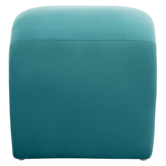 SAFAVIEH Kibo Modern Style n Shape Ottoman, Sea Blue ( 20.1 in. W x 18.3 in. D x 18.5 in. H)