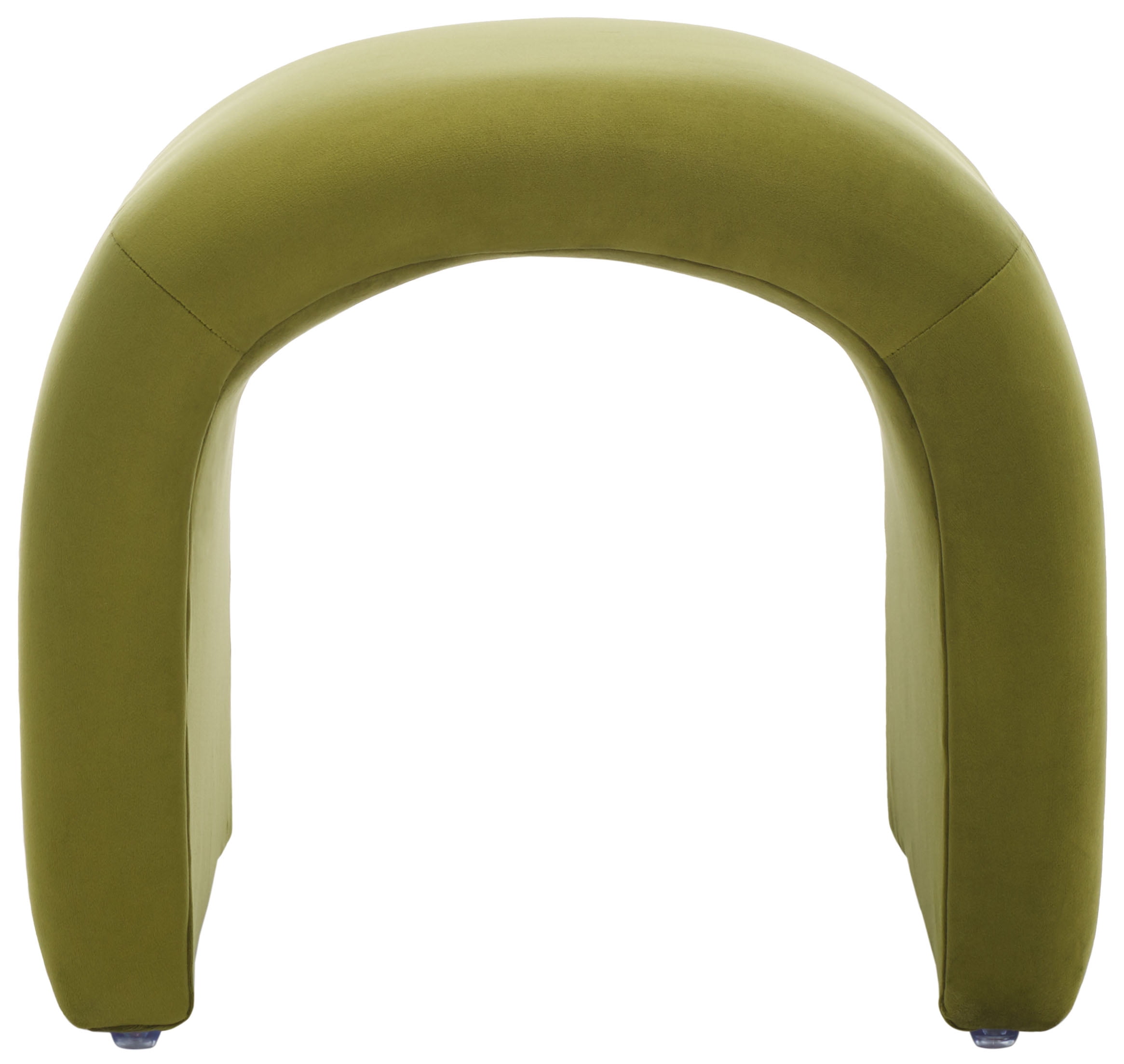 SAFAVIEH Kibo Modern Velvet Ottoman, Olive