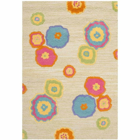 SAFAVIEH Kids Alene Floral Area Rug, Light Green/Multi, 2' x 3'