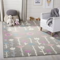 thumbnail image 1 of SAFAVIEH Kids Antoinette Floral Wool Area Rug, Grey/Pink, 8' x 10', 1 of 7