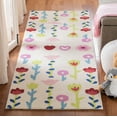 thumbnail image 1 of SAFAVIEH Kids Antoinette Floral Wool Runner Rug, Ivory/Pink, 2'6" x 8', 1 of 7
