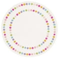 thumbnail image 1 of SAFAVIEH Kids Bordered Bold Polka Dots Area Rug, Ivory/Pink, 5' x 5' Round, 1 of 8