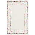 thumbnail image 1 of SAFAVIEH Kids Bordered Bold Polka Dots Area Rug, Ivory/Pink, 5' x 8', 1 of 8
