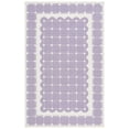 thumbnail image 1 of SAFAVIEH Kids Bordered Swivel Lattice Area Rug, Purple/Ivory, 4' x 6', 1 of 8