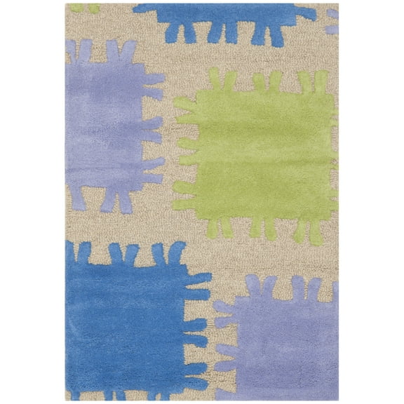 SAFAVIEH Kids Brior Geometric Area Rug, Beige/Multi, 2' x 3'