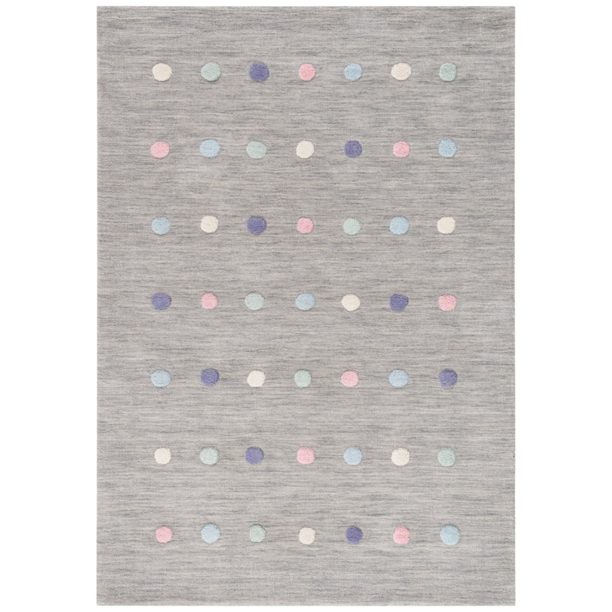Handmade Gray Wool Tufted Kids Area Rug 4' x 6'