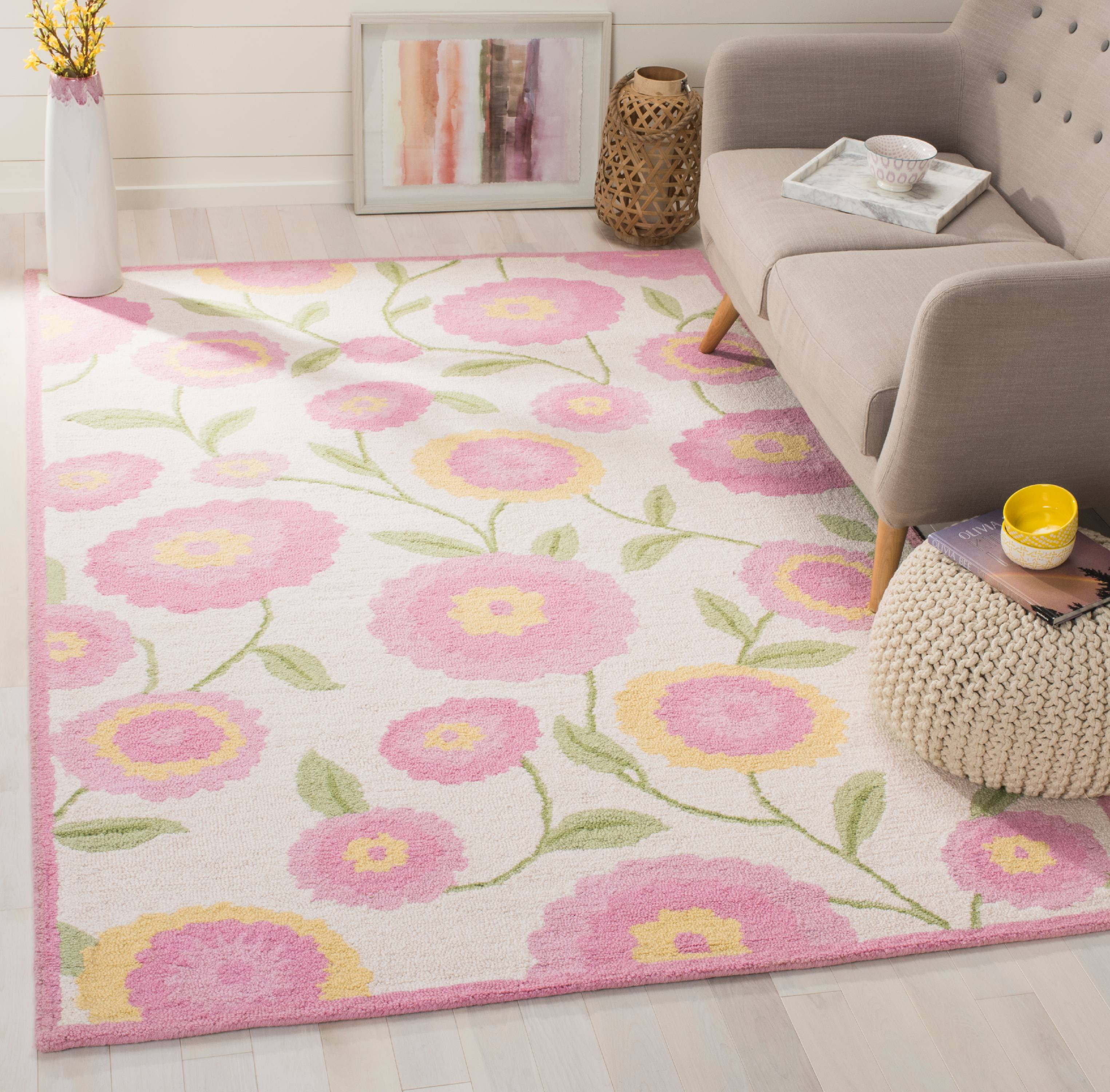 Pink hotsell rug kids