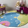thumbnail image 1 of SAFAVIEH Kids Collection SFK383A Handmade Blue/Green Rug, 1 of 6
