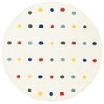 thumbnail image 1 of SAFAVIEH Kids Colorful Polka Dots Area Rug, Ivory, 5' x 5' Round, 1 of 7