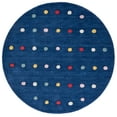 thumbnail image 1 of SAFAVIEH Kids Colorful Polka Dots Area Rug, Navy, 3' x 3' Round, 1 of 10